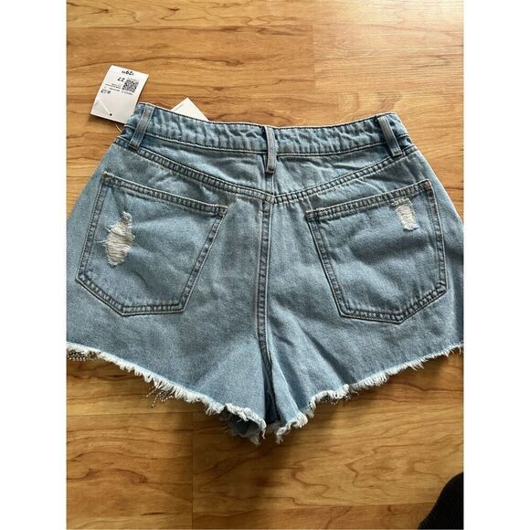 Forever 21 sparkly booty jean shorts with little diamonds, country girl see pict - Picture 2 of 5